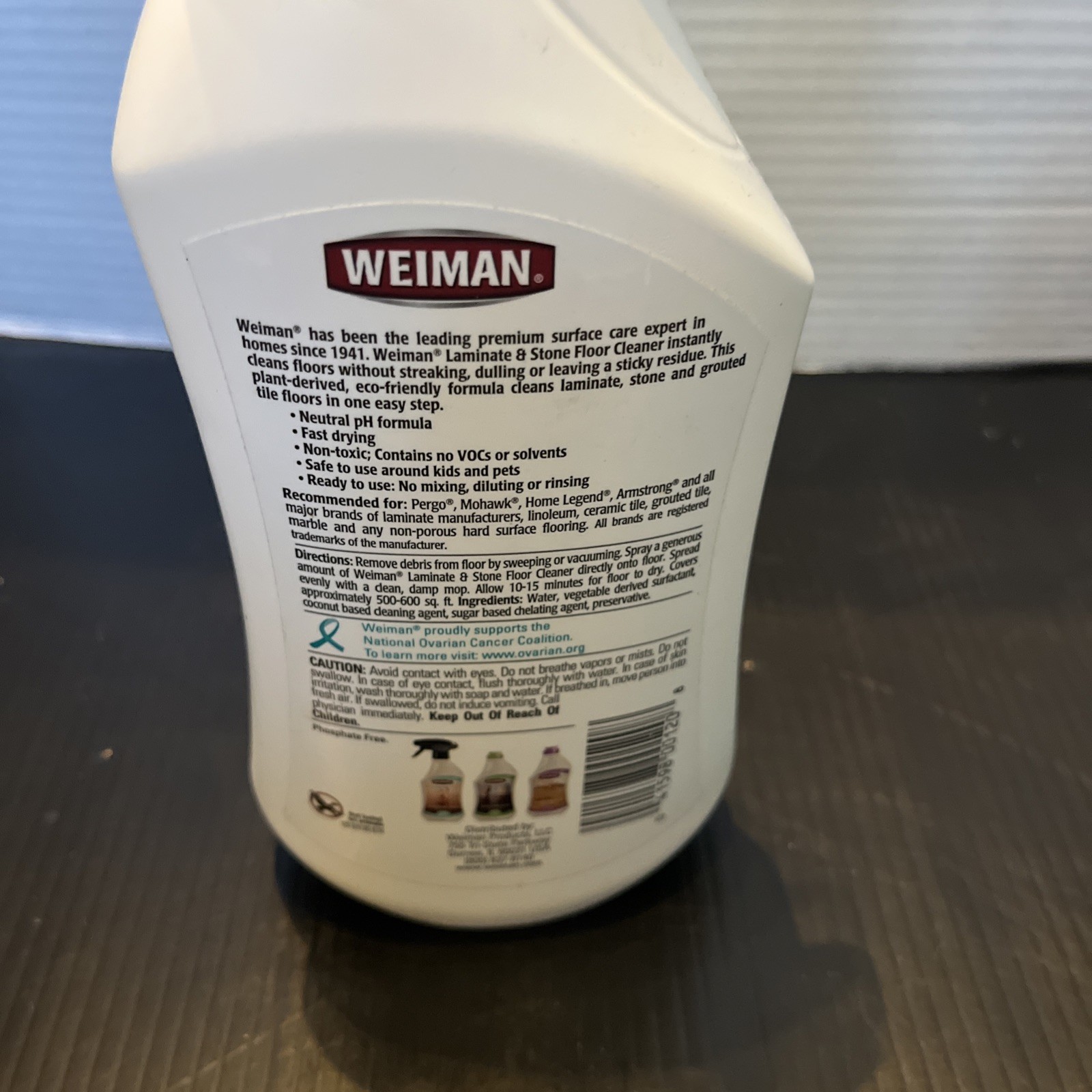 WEIMAN Laminate & Stone Floor Cleaner, Polish and Protect 27oz. NEW HTF