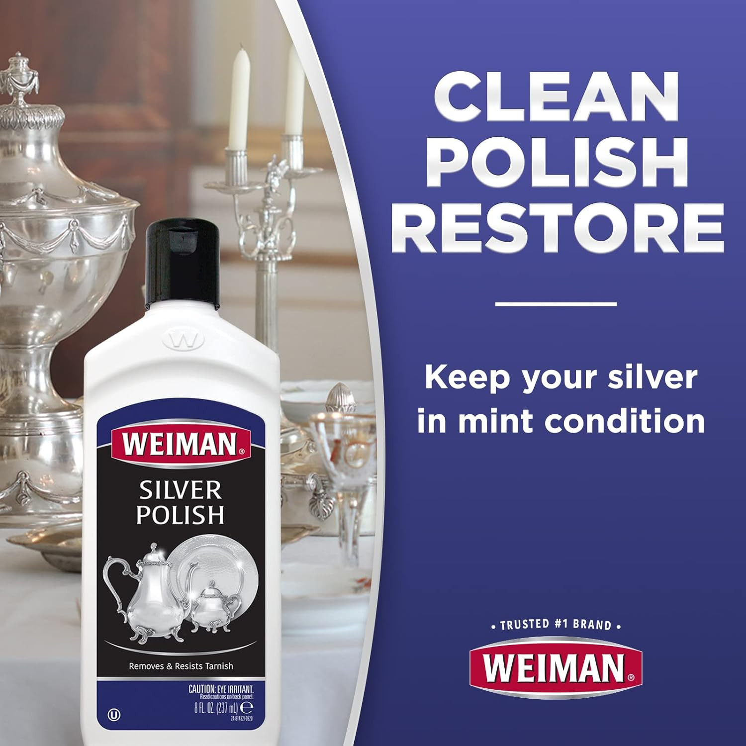 Silver Cream Cleaner 3-In-1, Anti-Tarnish Technology, Safely Clean, Polish, Shin