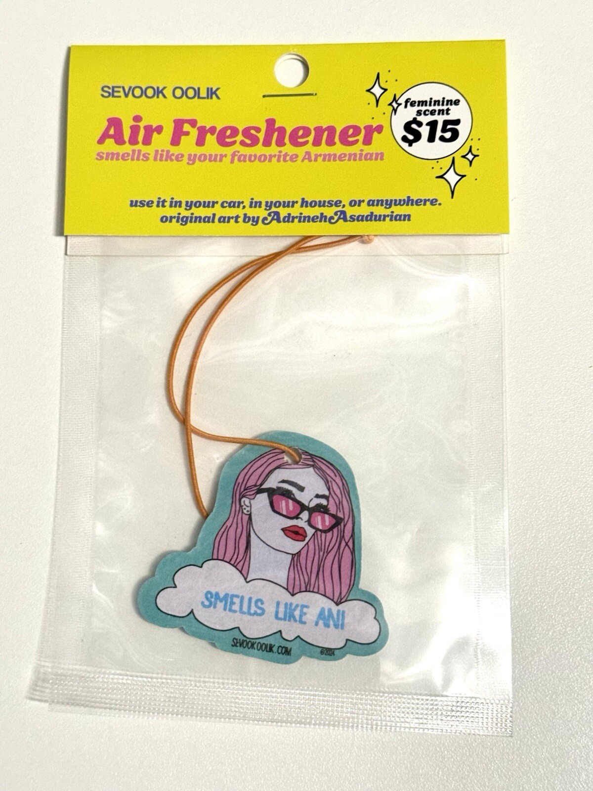 Armenian Humor / POP Art Style Sketch Art/ Automotive, Room,closet Air Freshener