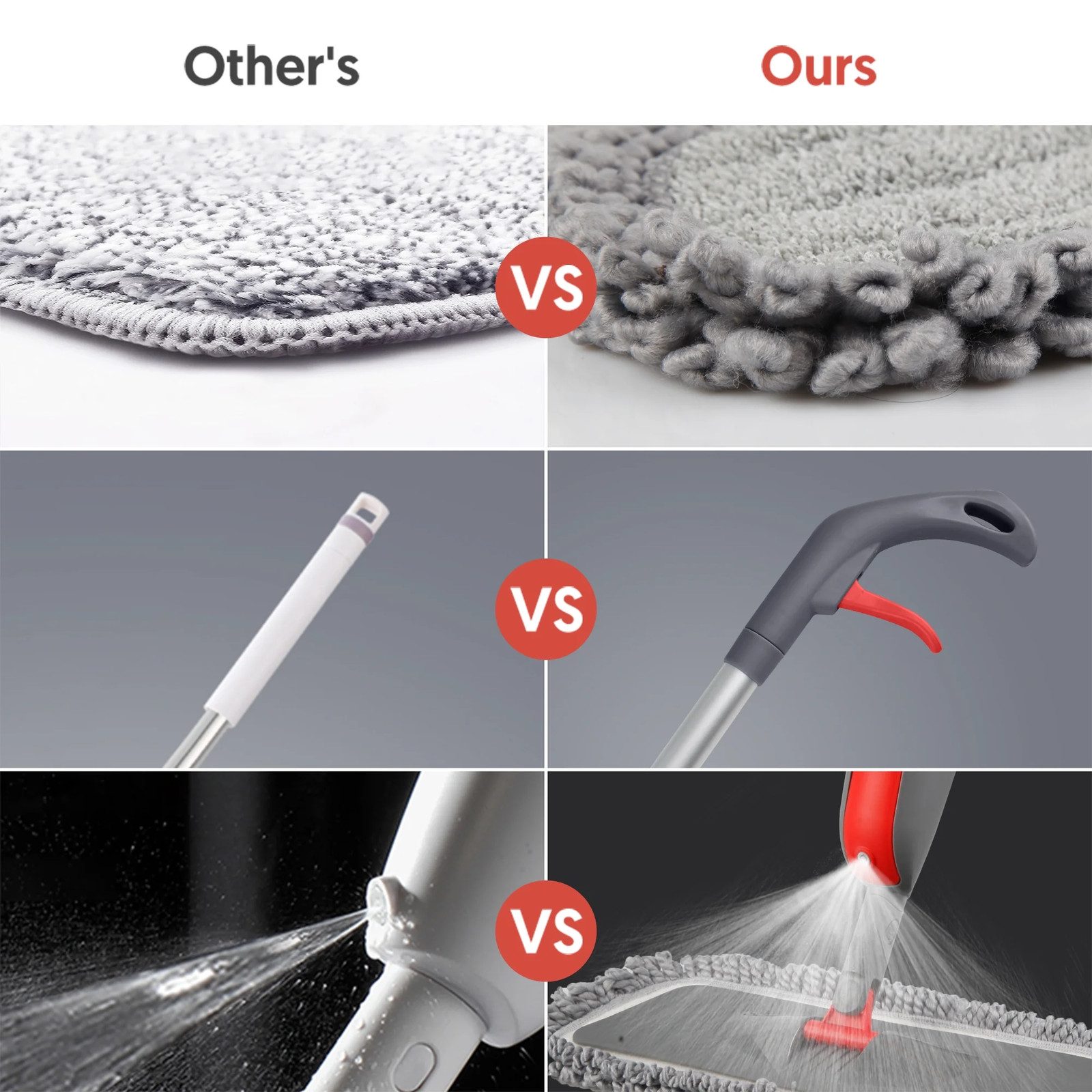 2nd Gen Spray Mop with Extra Thick Pads, 410ML Tank, 360° Rotating