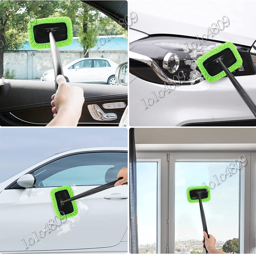 3 Pack Window Windshield Cleaning Tool Microfiber Car Wiper Cleaner Glass Brush
