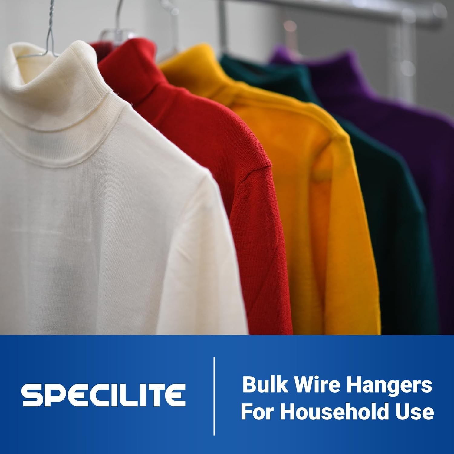 50 Pack Wire Metal Clothes Hangers – 16 Inch Ultra Thin Silver