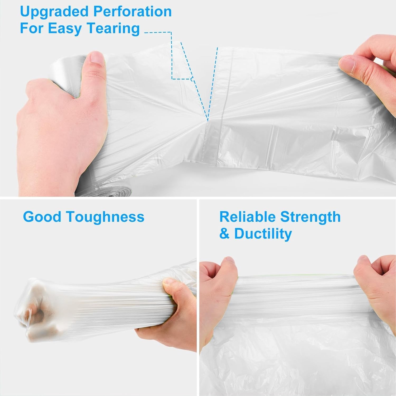 13 Gallon Garbage-Bags Tall Kitchen Compostable-Trash-Bag – White Biodegradable