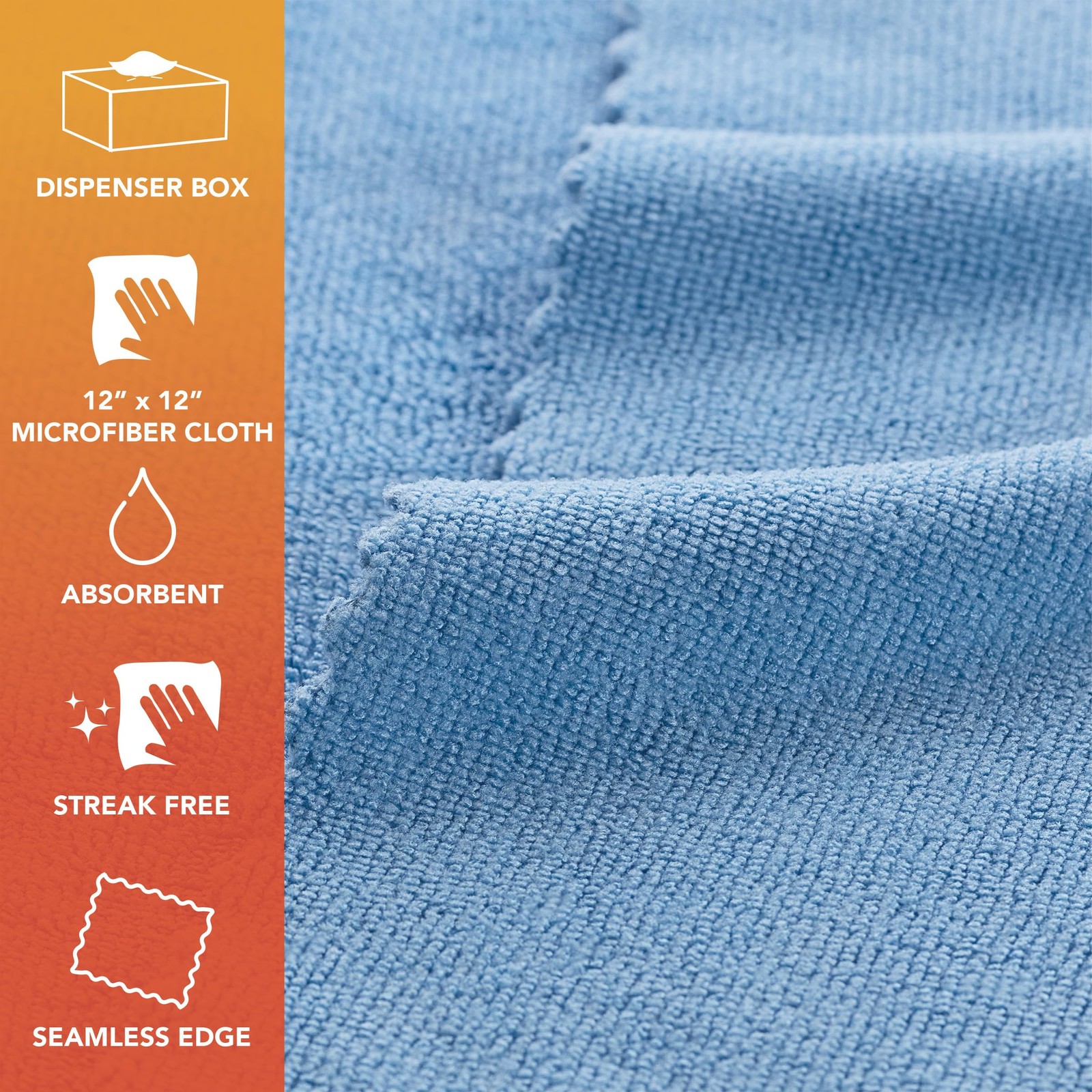 Arkwright Rags Microfiber Cleaning Cloths, Pack of 50 in a , Lint 180 GSM Reu…