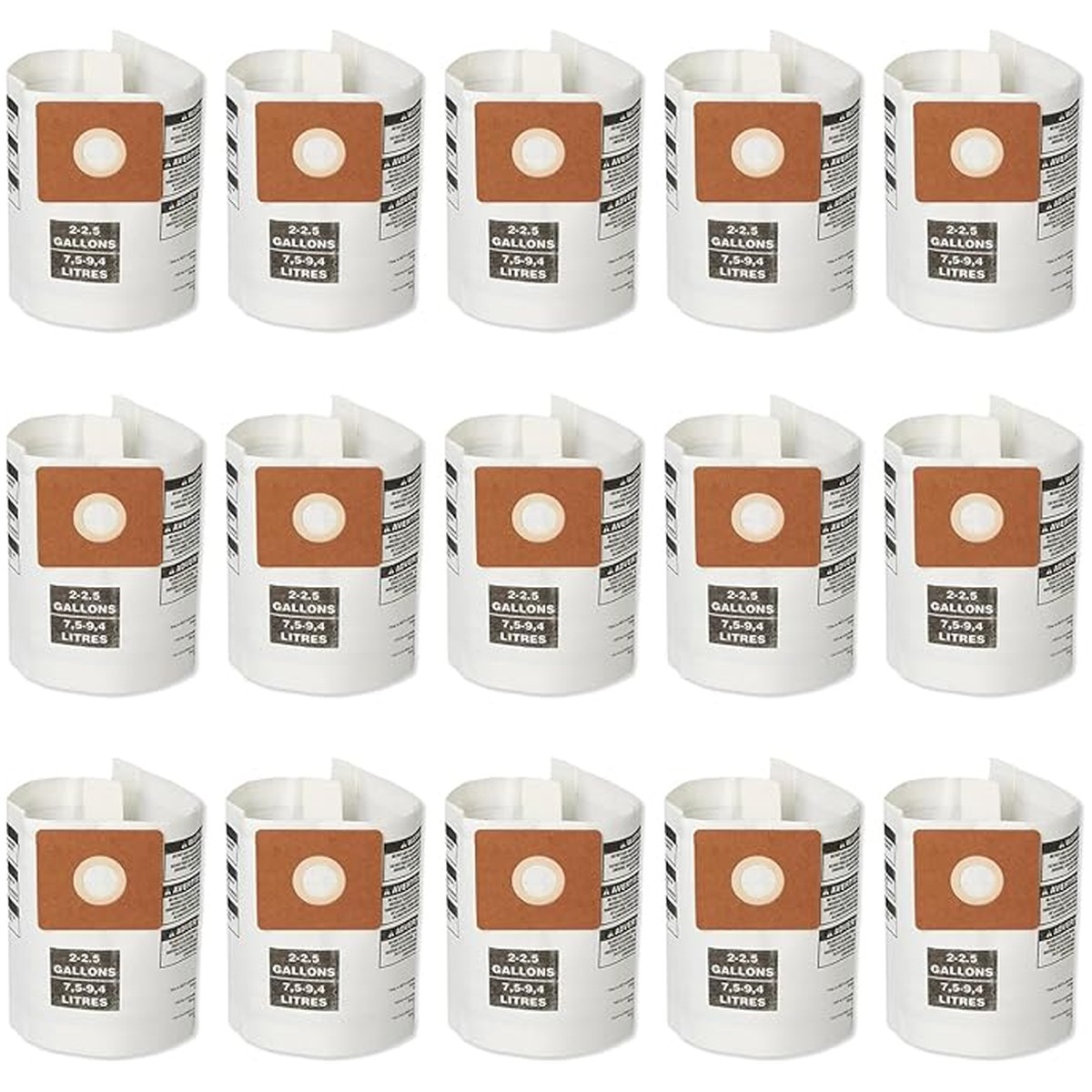 3-15 Pack Type B Dust Collection Vacuum Bag All Around QAM70 Part# 90668/549712