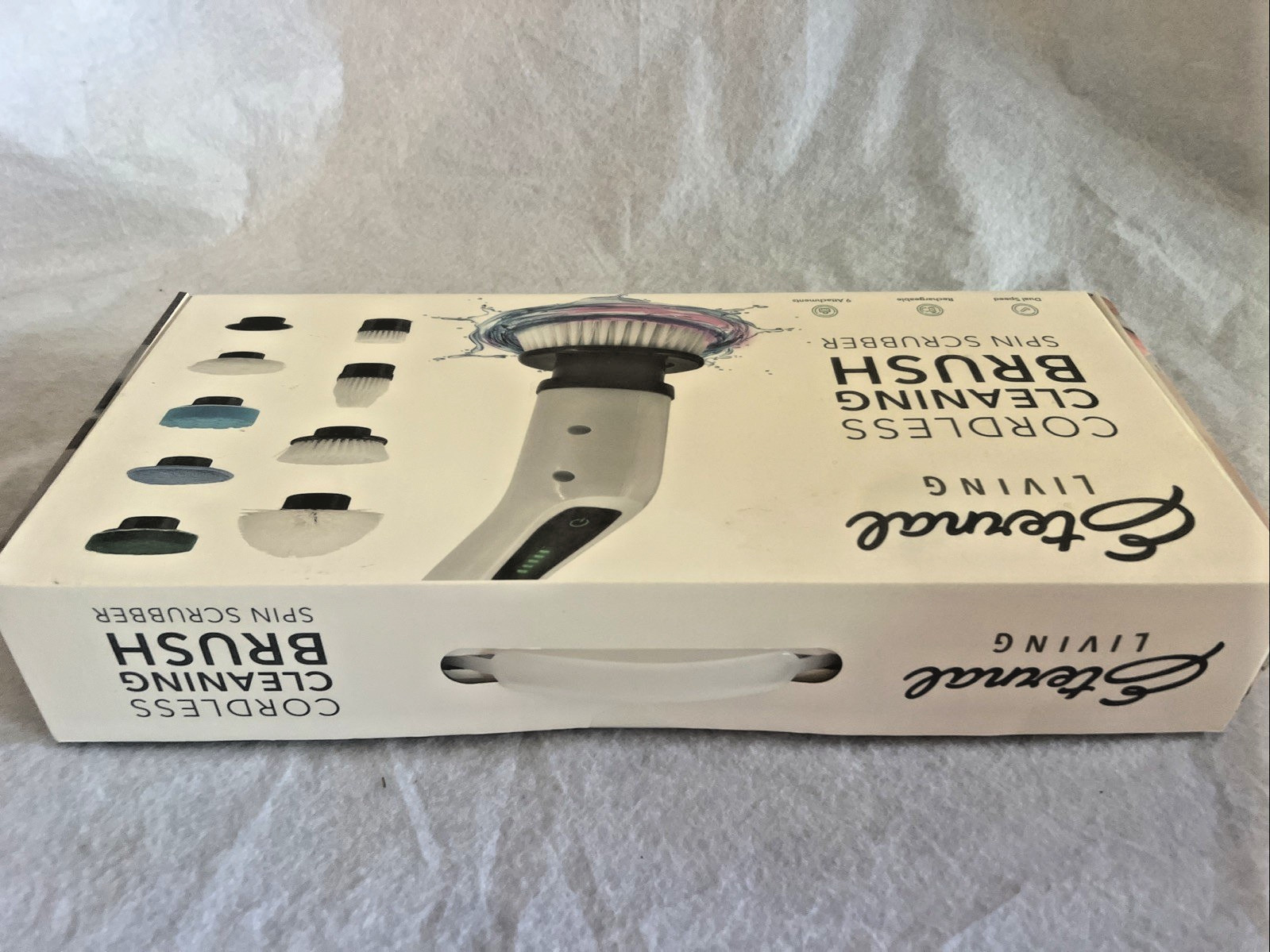 Eternal Living Dual Speed Cordless Cleaning Brush Spin Scrubber w/9 Attachments