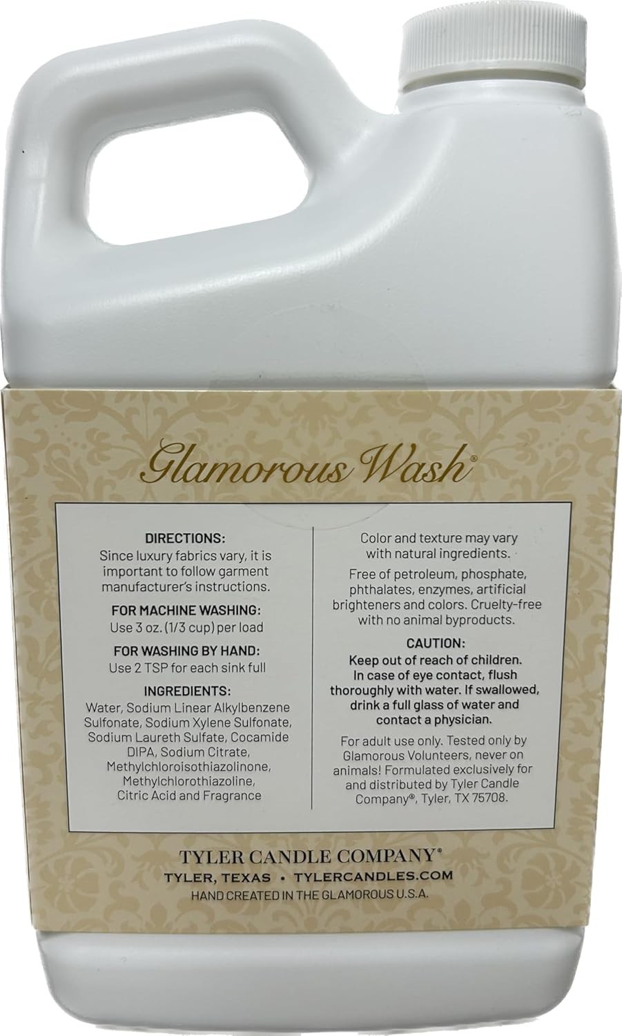 Diva by Tyler Glam Wash 32 Oz – Gentle Biodegradable Laundry Soap for Delicates