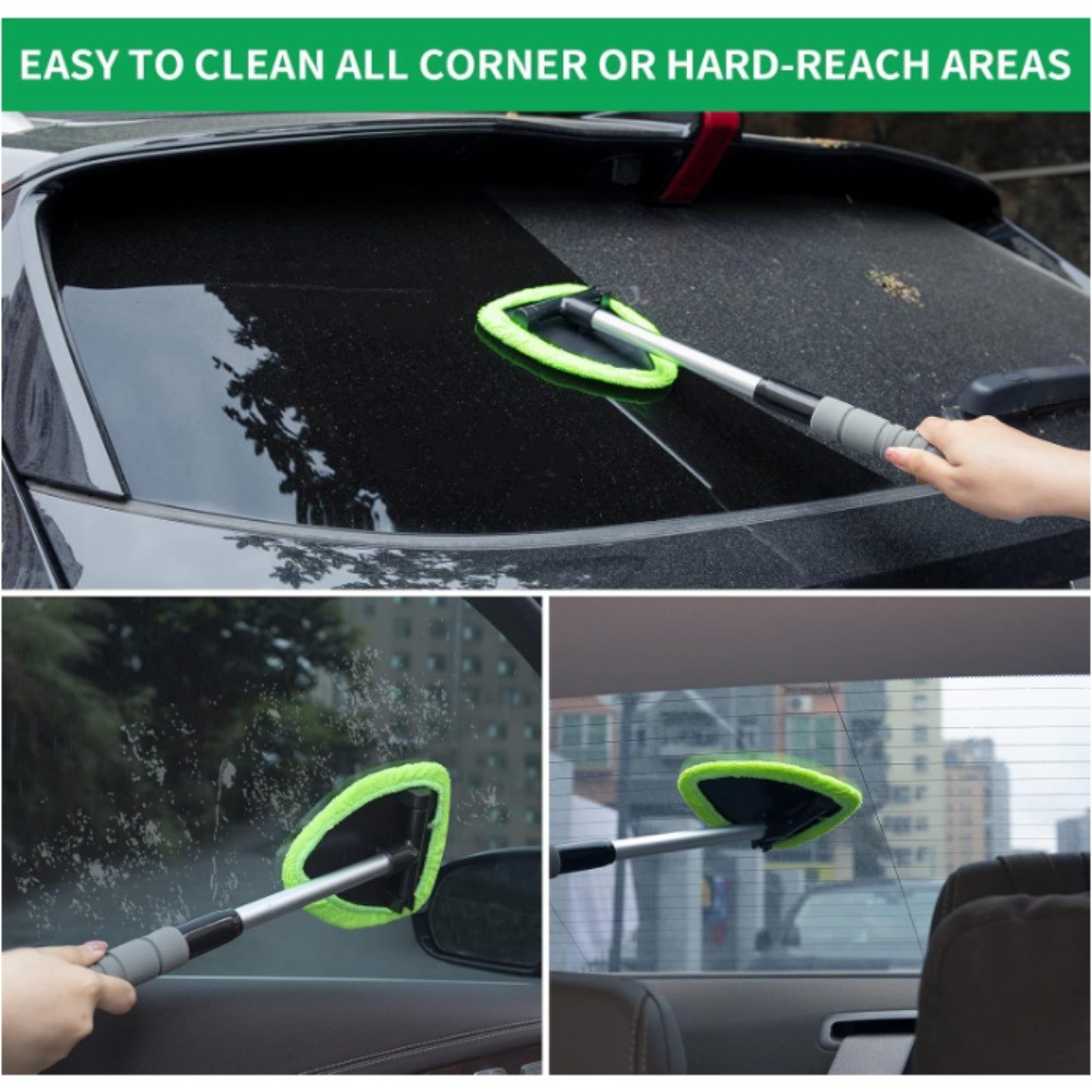 15x Windshield Cleaner Wand Microfiber Car Inside Window Cleaning Tool Anti Fog