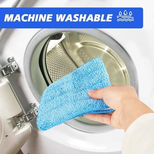 17.5″ Professional Microfiber Floor Cleaning Mop, Flat Mop with Stainless Steel