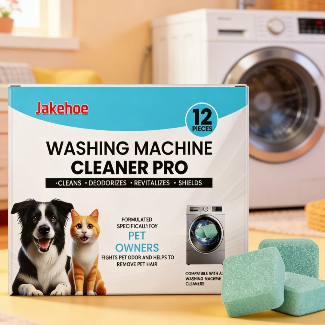24 Pack Washing Machine Cleaner Tablets for Pet Deep Clean Remove Pet Hair Odor