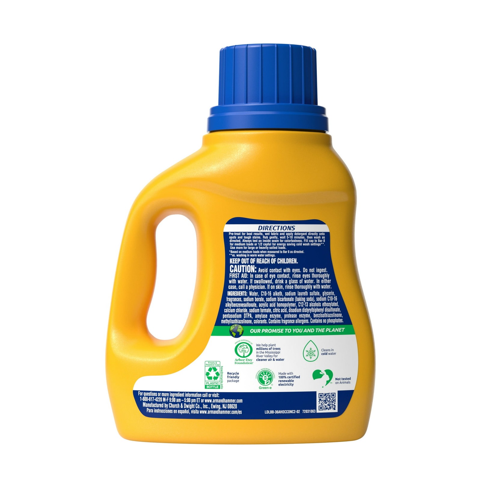 ARM & HAMMER Plus OxiClean Stain Fighter Liquid Detergent, Fresh Scent, 32.5 Oz
