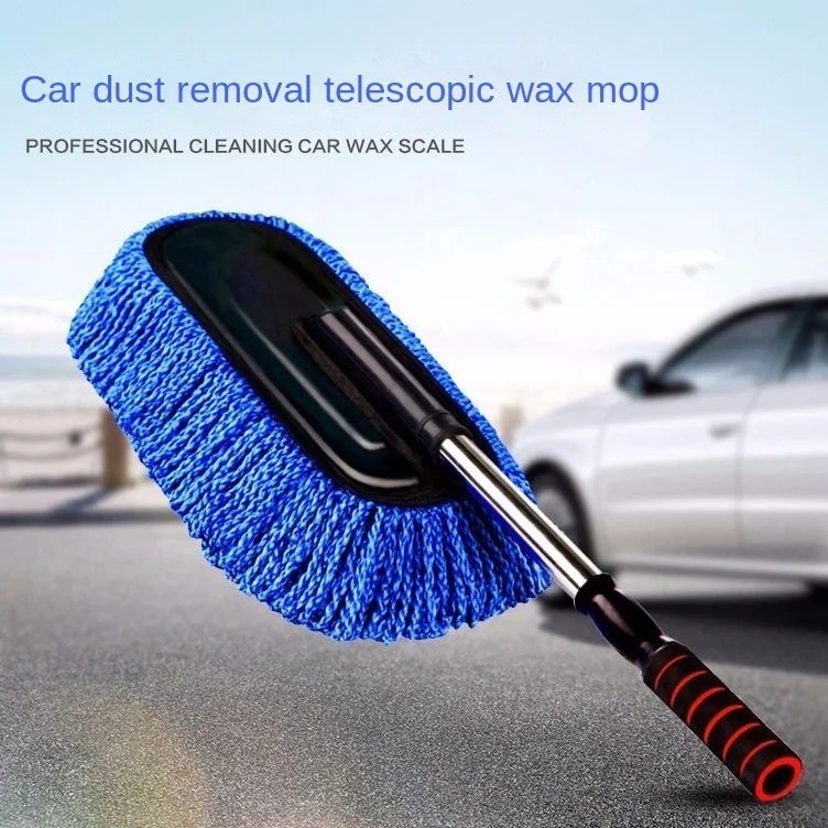 Car Cleaning Duster Microfiber Large Home Wax Treated Plastic Handle Brush