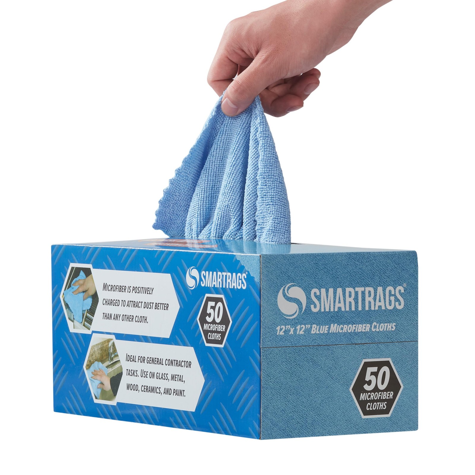 Arkwright Rags Microfiber Cleaning Cloths, Pack of 50 in a , Lint 180 GSM Reu…