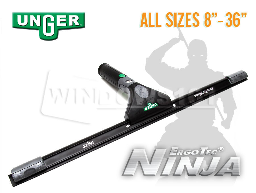 Unger ErgoTec Ninja Complete Squeegee for Window Cleaning Washing – ANY SIZE!