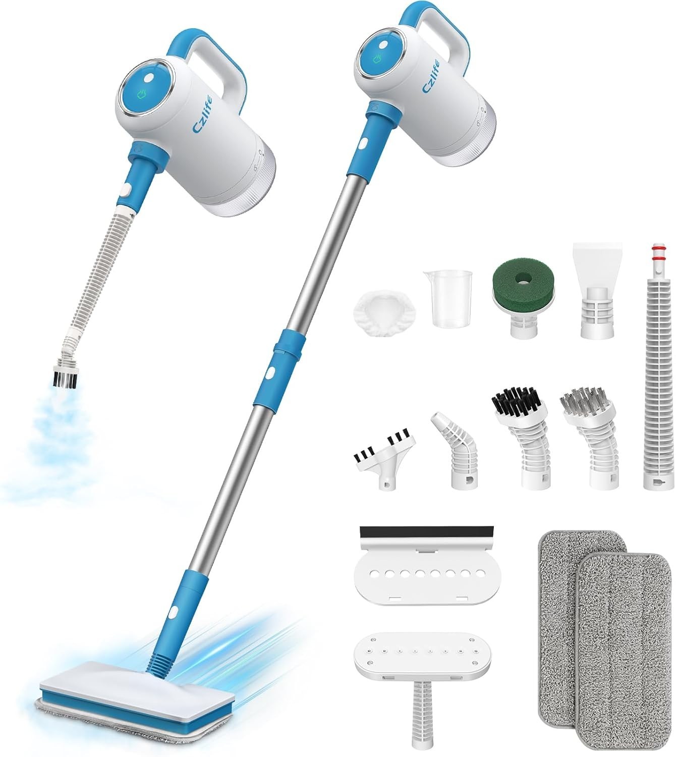 High-Performance 1300W Steam Mop with Detachable Tank for Multi-Surface Cleaning