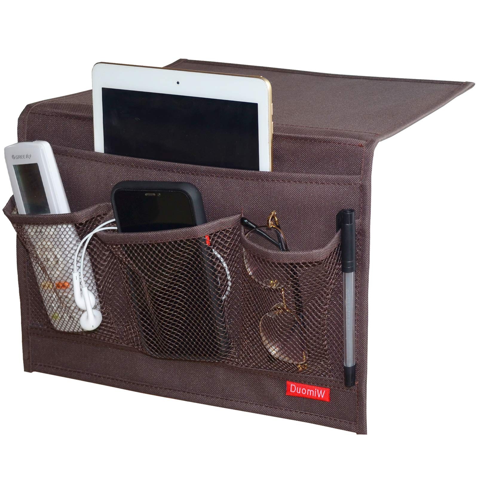 Bedside Storage Organizer Caddy Table Cabinet TV Remote Control Brown