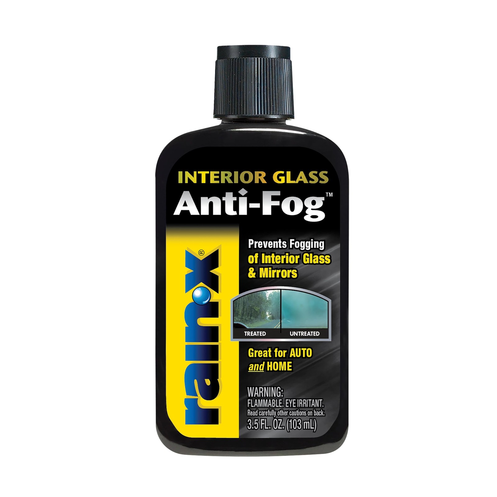 Rain X 3.5 oz Anti-Fog Treatment for Windshields and Mirrors – Unscented Formula