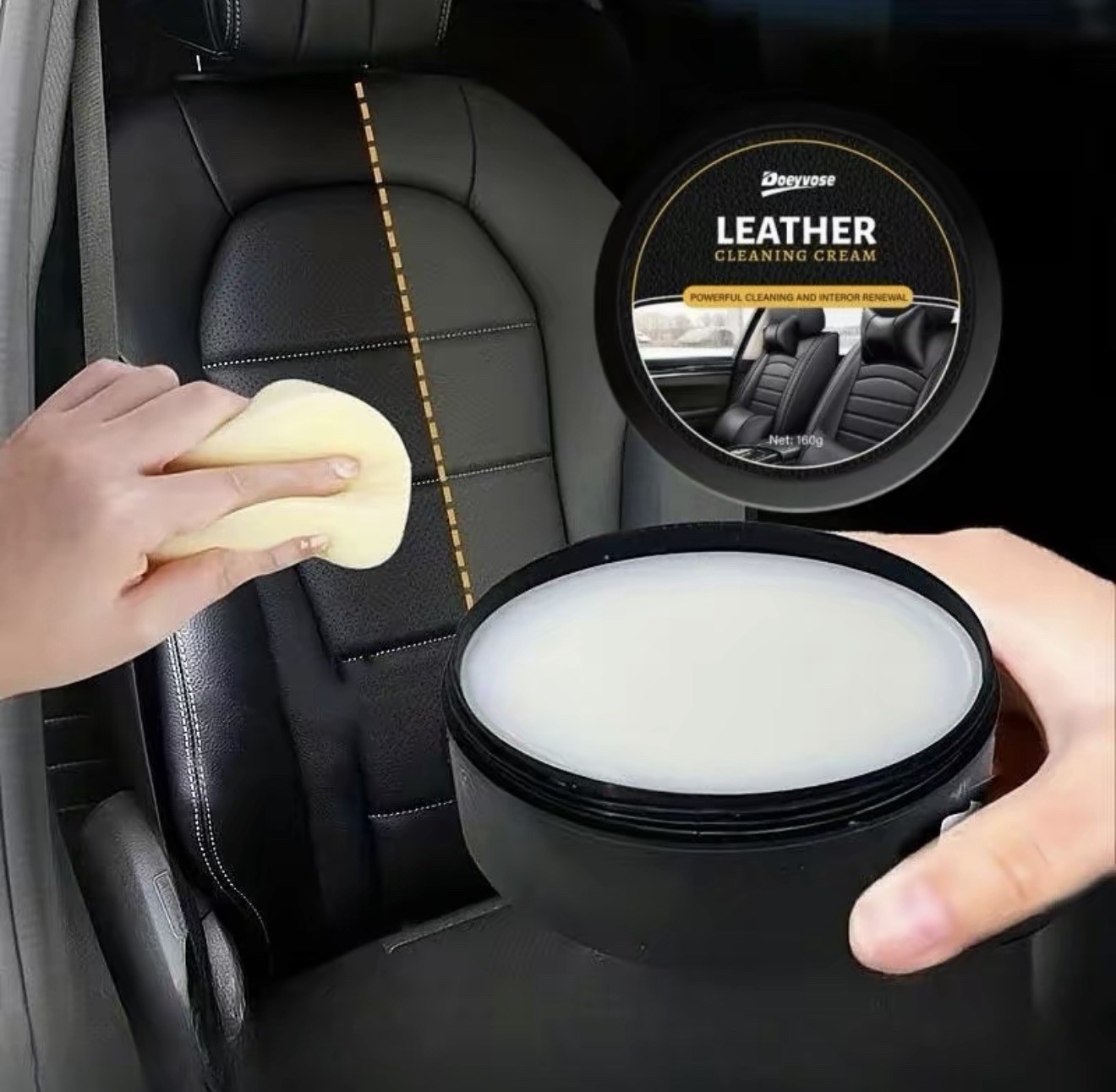 Car Leather Cleaning Cream, Multifunctional Car Leather Care Cream