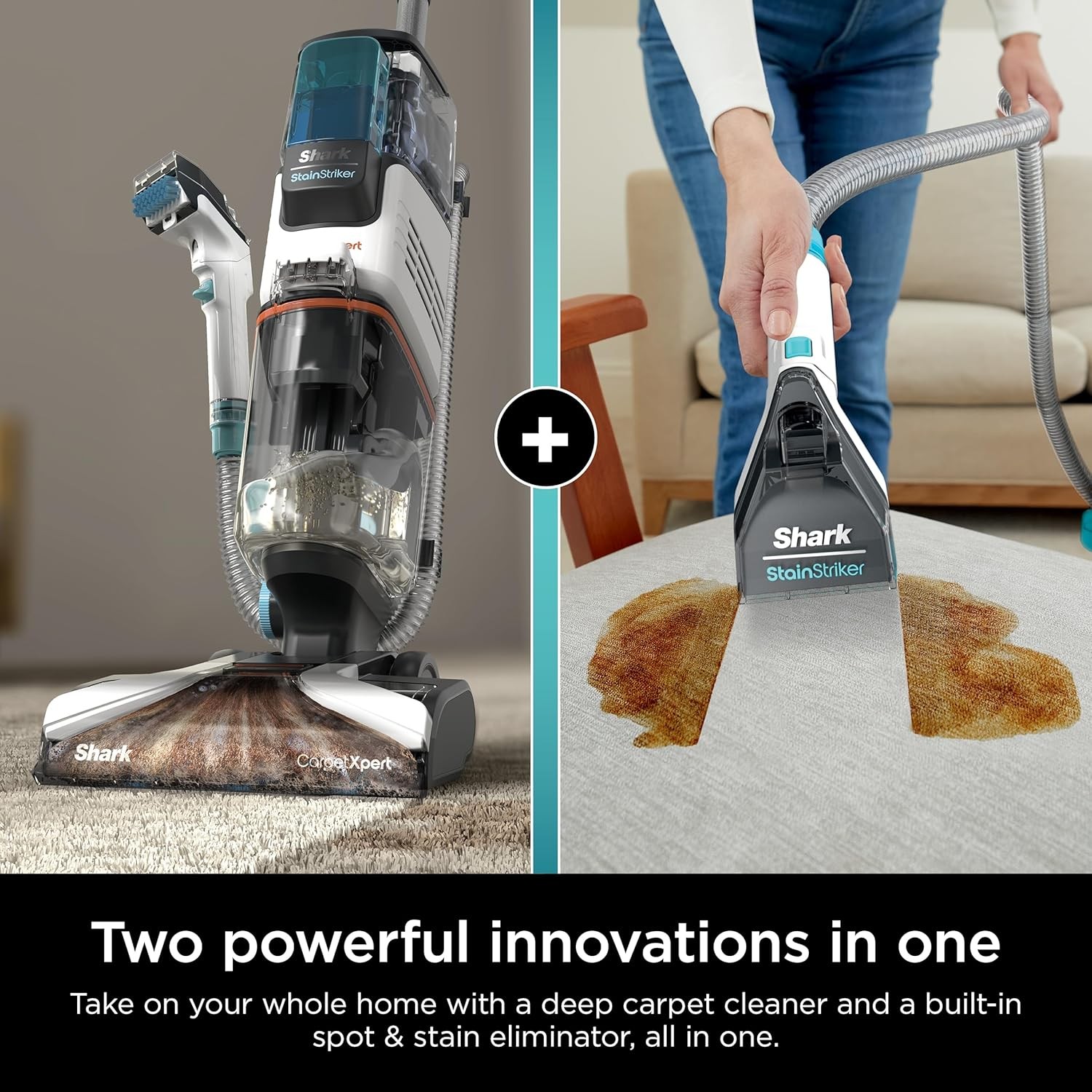 Shark R-EX201-SD CarpetXpert Carpet Upholstery Cleaner, Cyan – Scratch & Dent