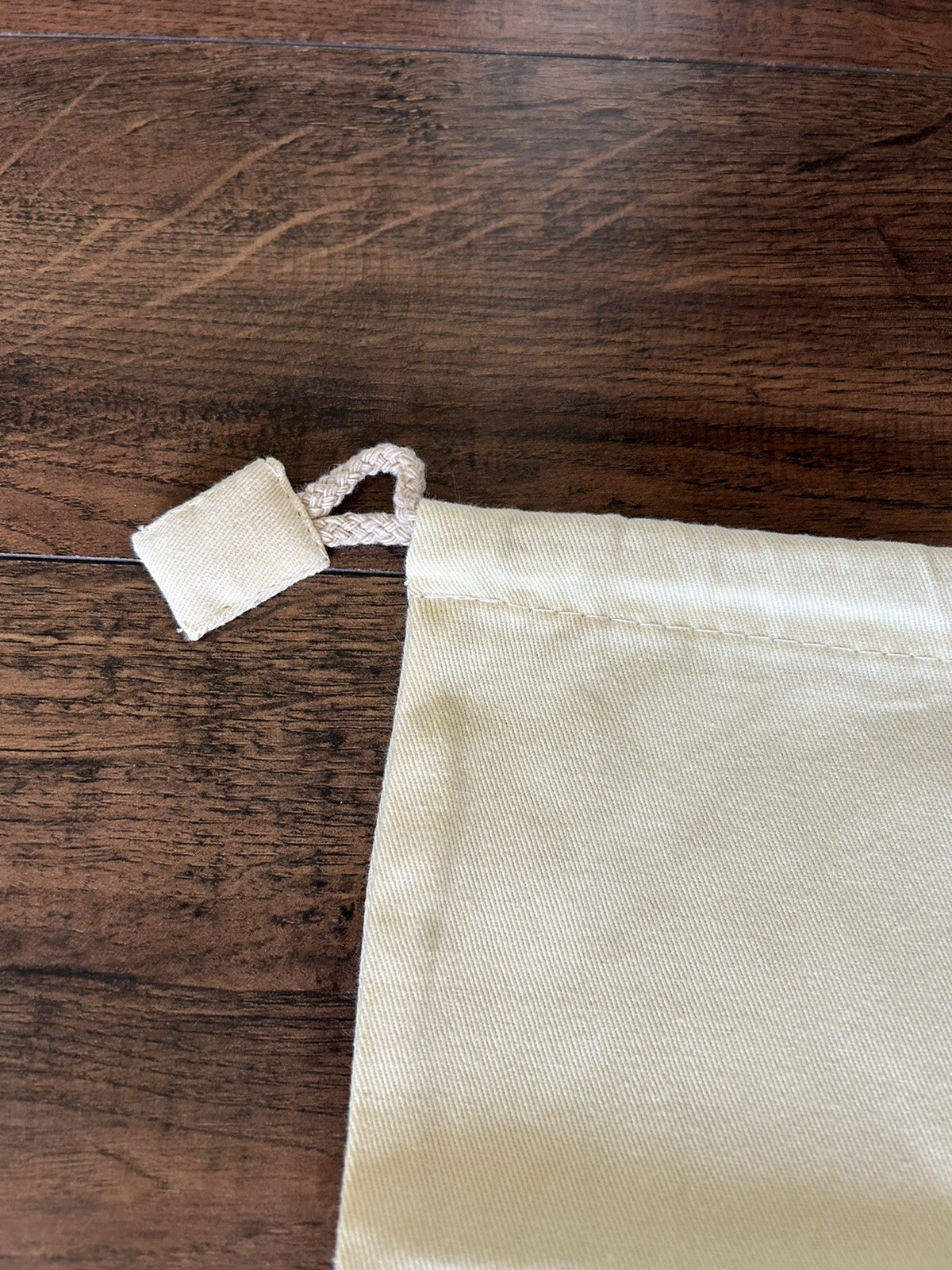 Laundry Bag, 21 X 17.5”, Cream Color with Black Embroidery, Smoke Free Home