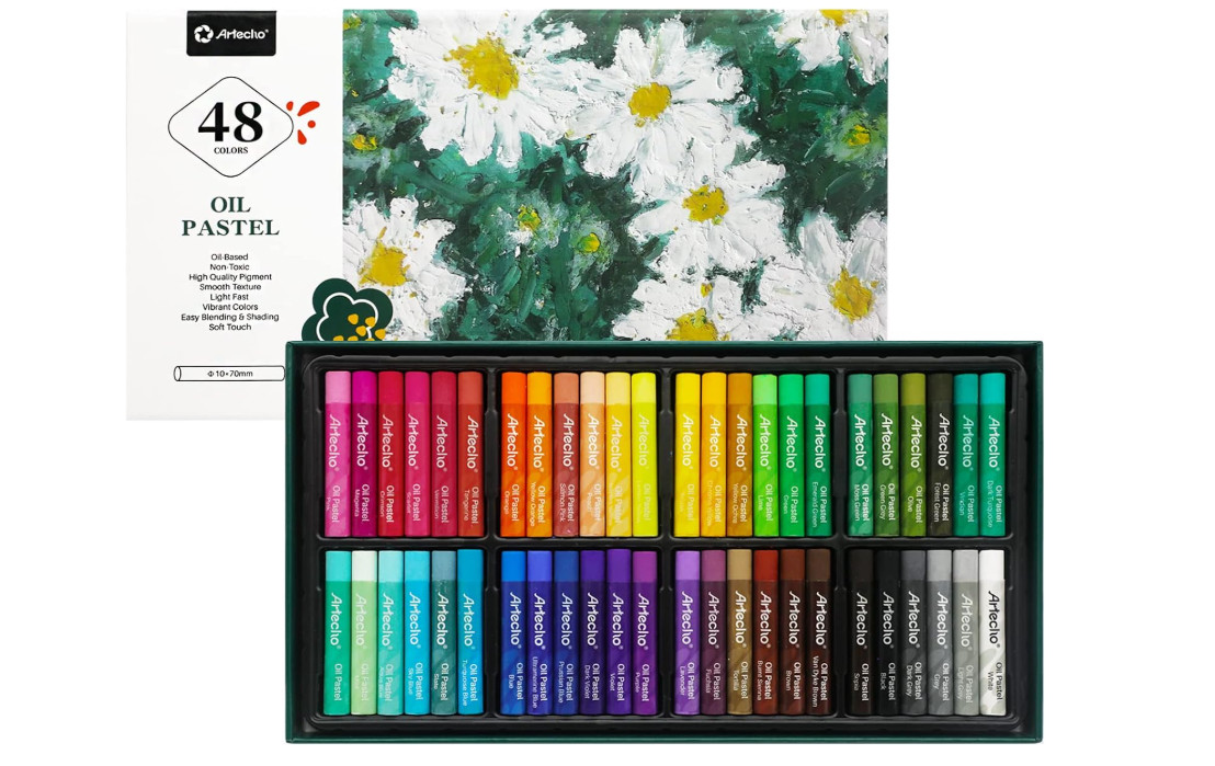 Juego de 48 pasteles al óleo, pasteles al óleo suaves para pintar con arte