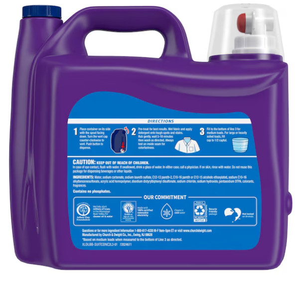 (3 pack)XTRA Tropical Passion HE Liquid Laundry Detergent 206.4 fl oz 172 Loads