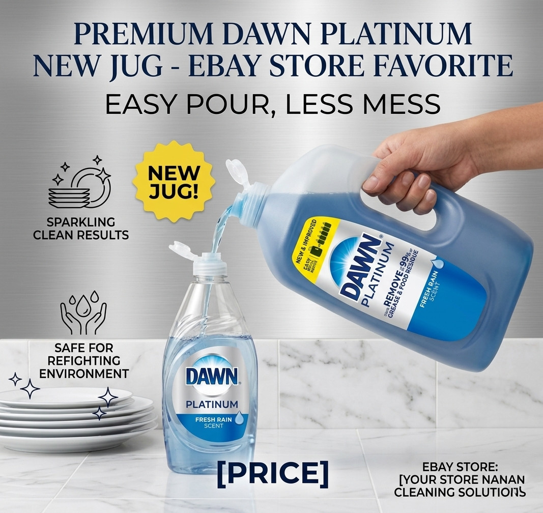 Dawn Platinum Dishwashing Liquid Dish Soap, Refreshing Rain 90 fl. oz.