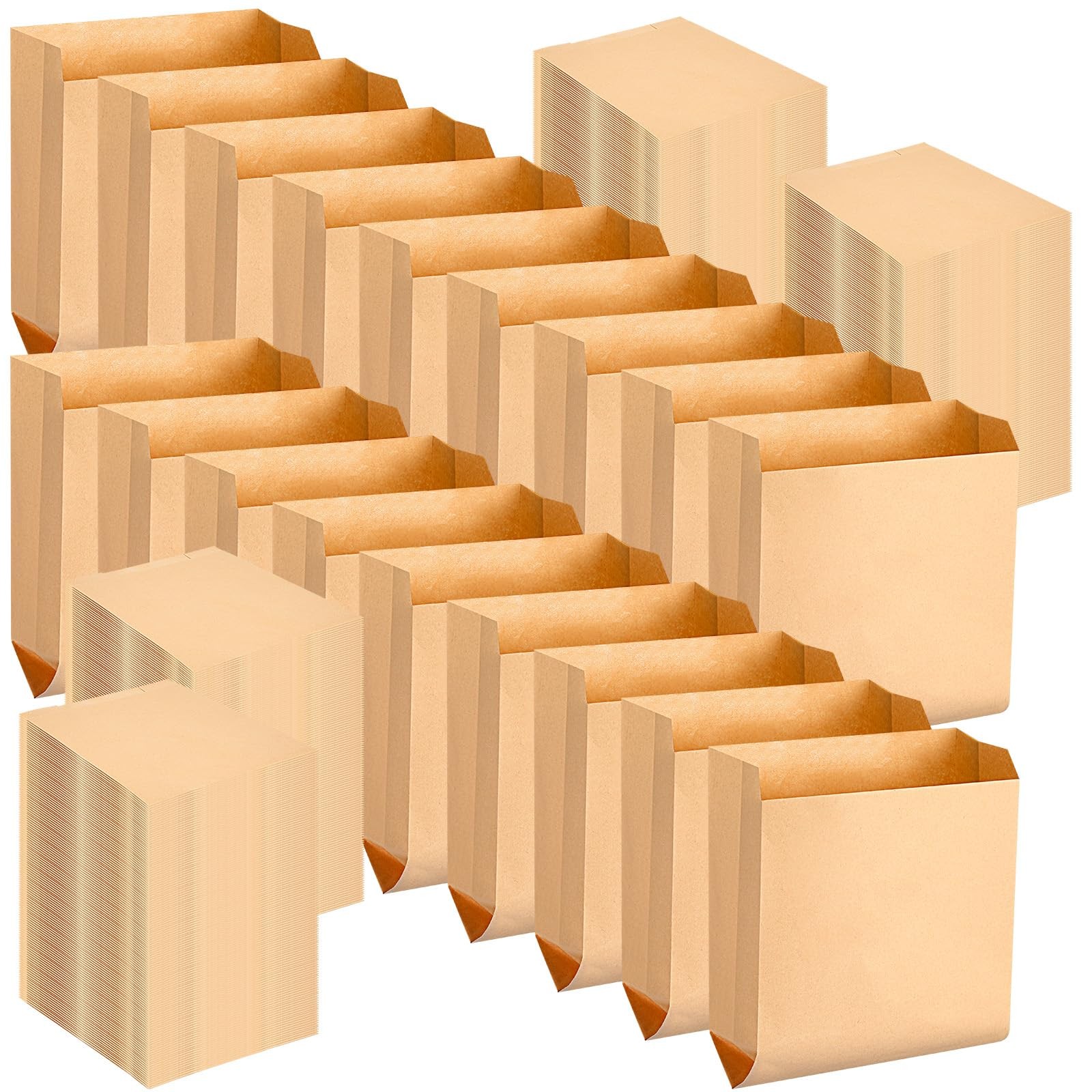 Thenshop 200 Pcs Waxed Kraft Feminine 10.04 x 7.48 x 0.98 inches, brown