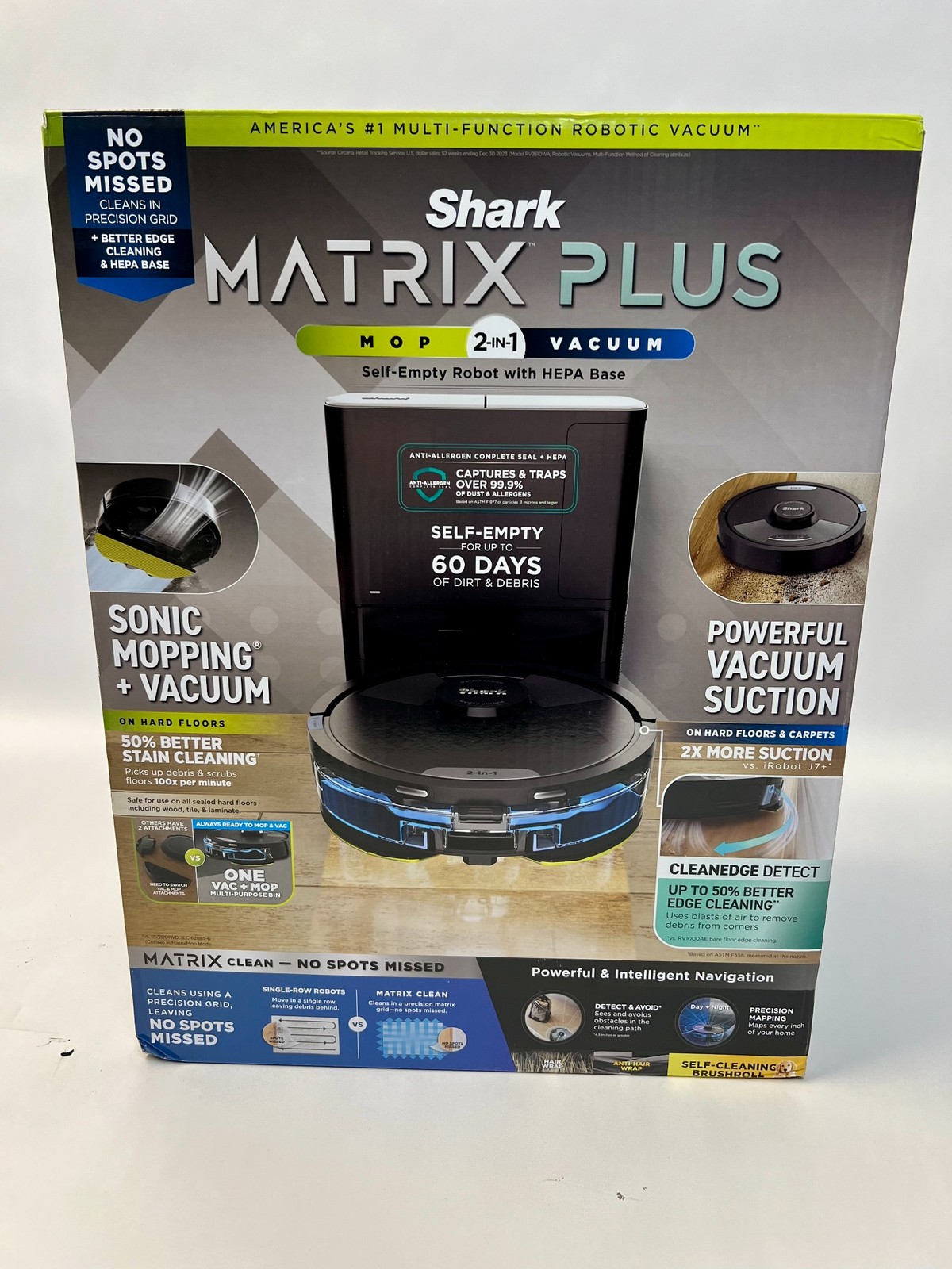 Shark Matrix Plus 2in1 Robot Vacuum & Mop Sonic Mopping RV2610WA