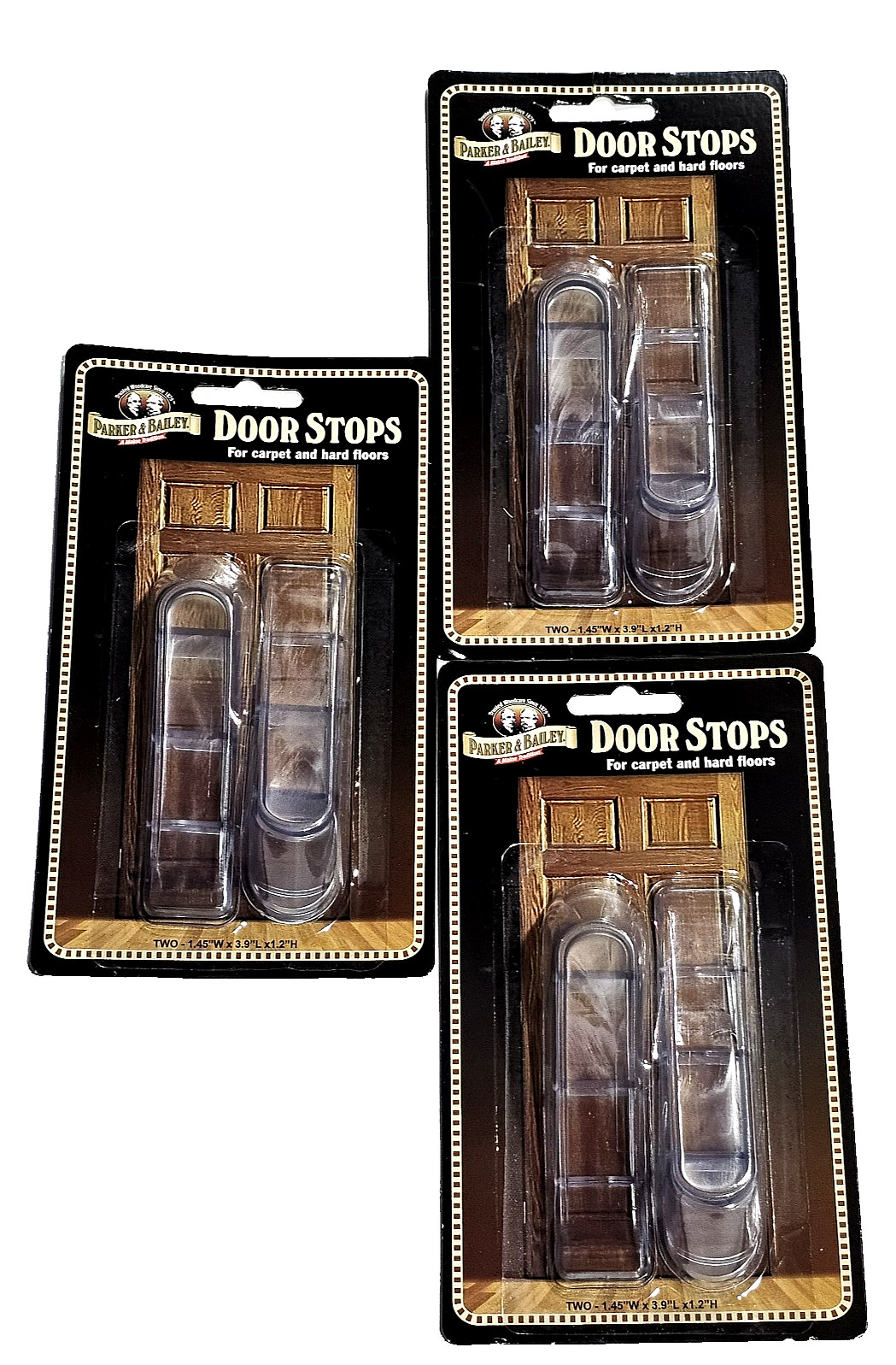 3 Pack Parker & Bailey A Maine Tradition 2 Door Stops For Carpet & Hard Floors