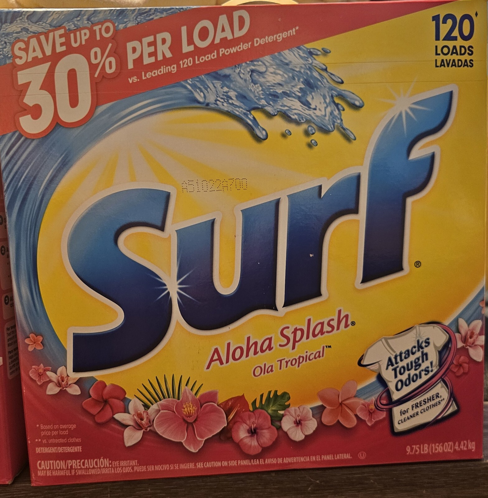 SURF Aloha Splash Powder Laundry Detergent, 156oz 120 Loads New