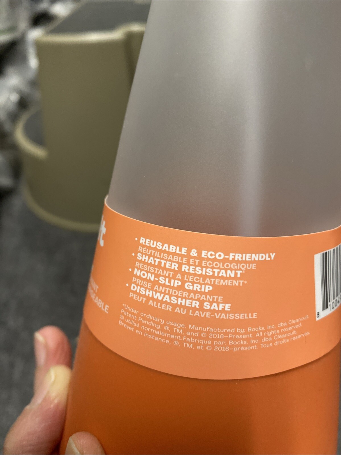 Cleancult Refillable All Purpose Cleaner Spray Bottle 16oz Shatterproof Non Slip