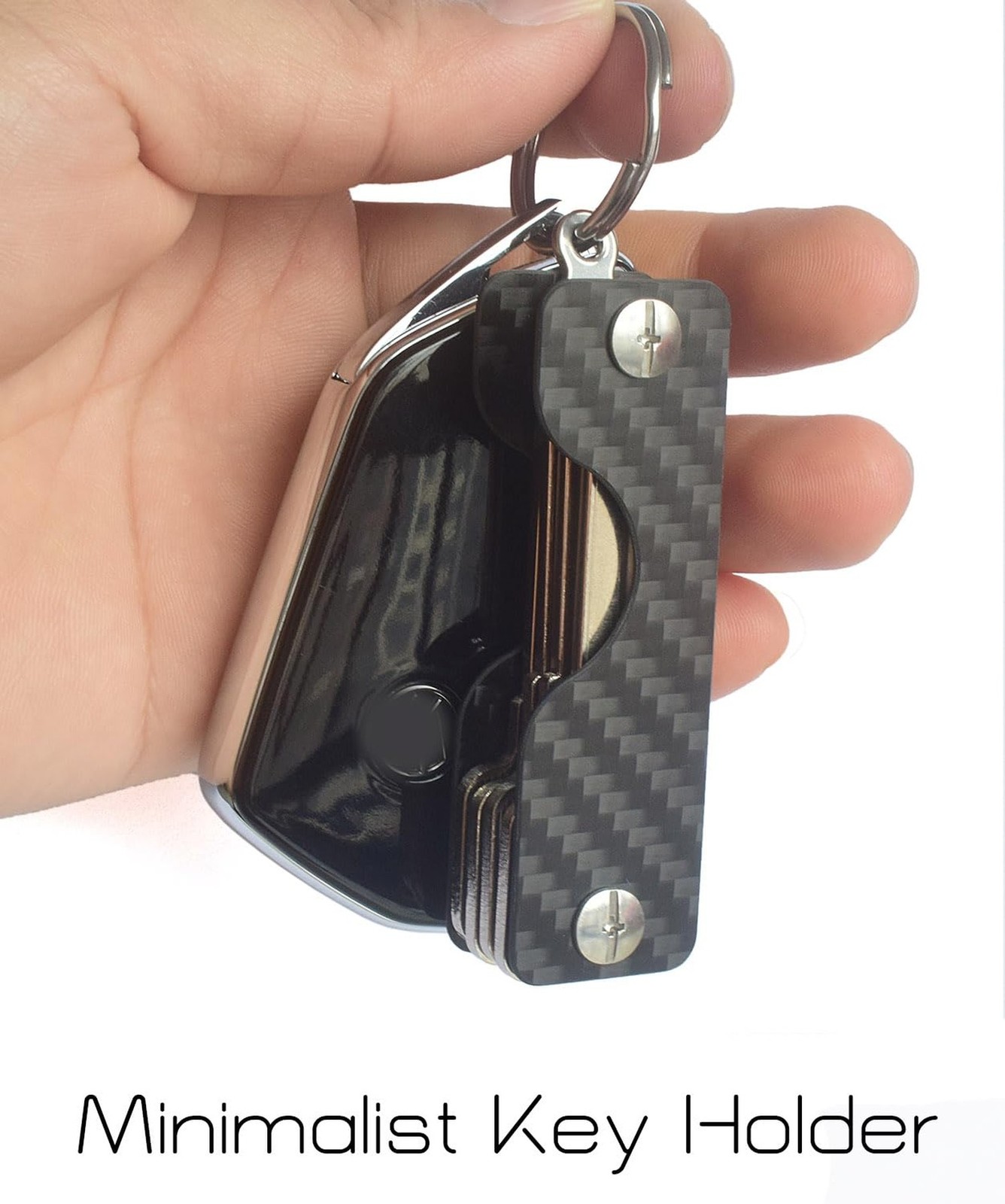 Leeuoe Carbon Fiber Key Organizer,Compact Key Holder,Minimalist Multikey Fold…