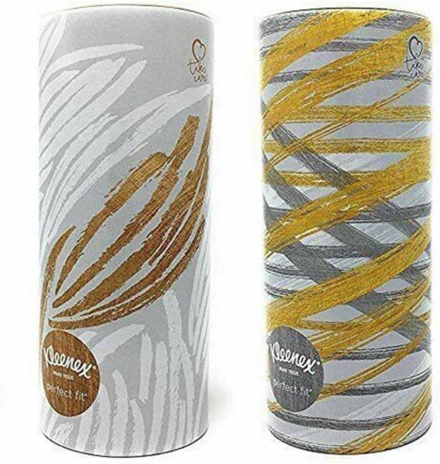 Facial Tissue Tube Pack Of 2 Perfect Fit 50 Count Soft Unscented White Tissues