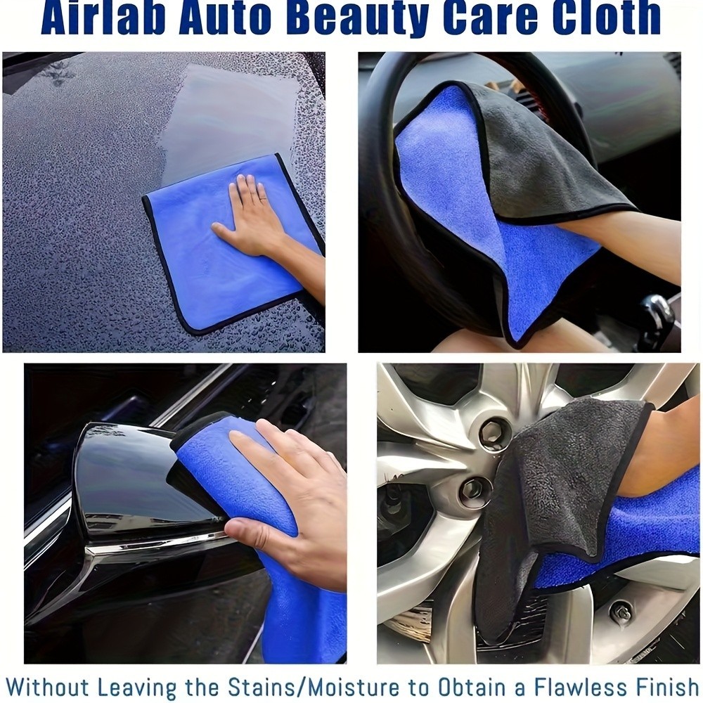 5 Pack Premium Microfiber Car Drying Towels Ultra Absorbent Auto Detailing Cloth
