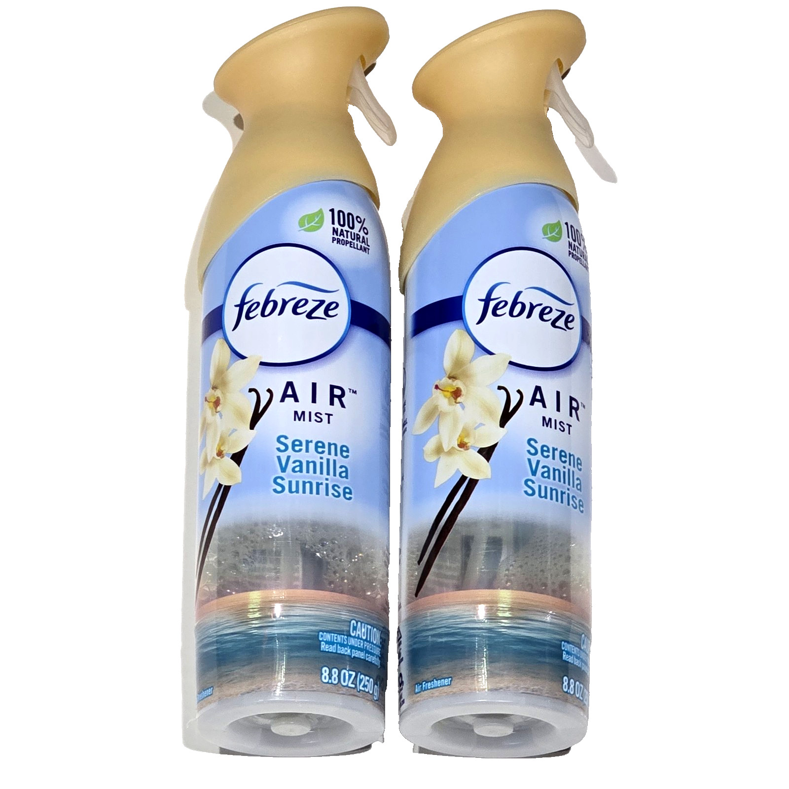 2 Pack Febreze Air Mist Serene Vanilla Sunrise 8.8oz Air Freshener Spray