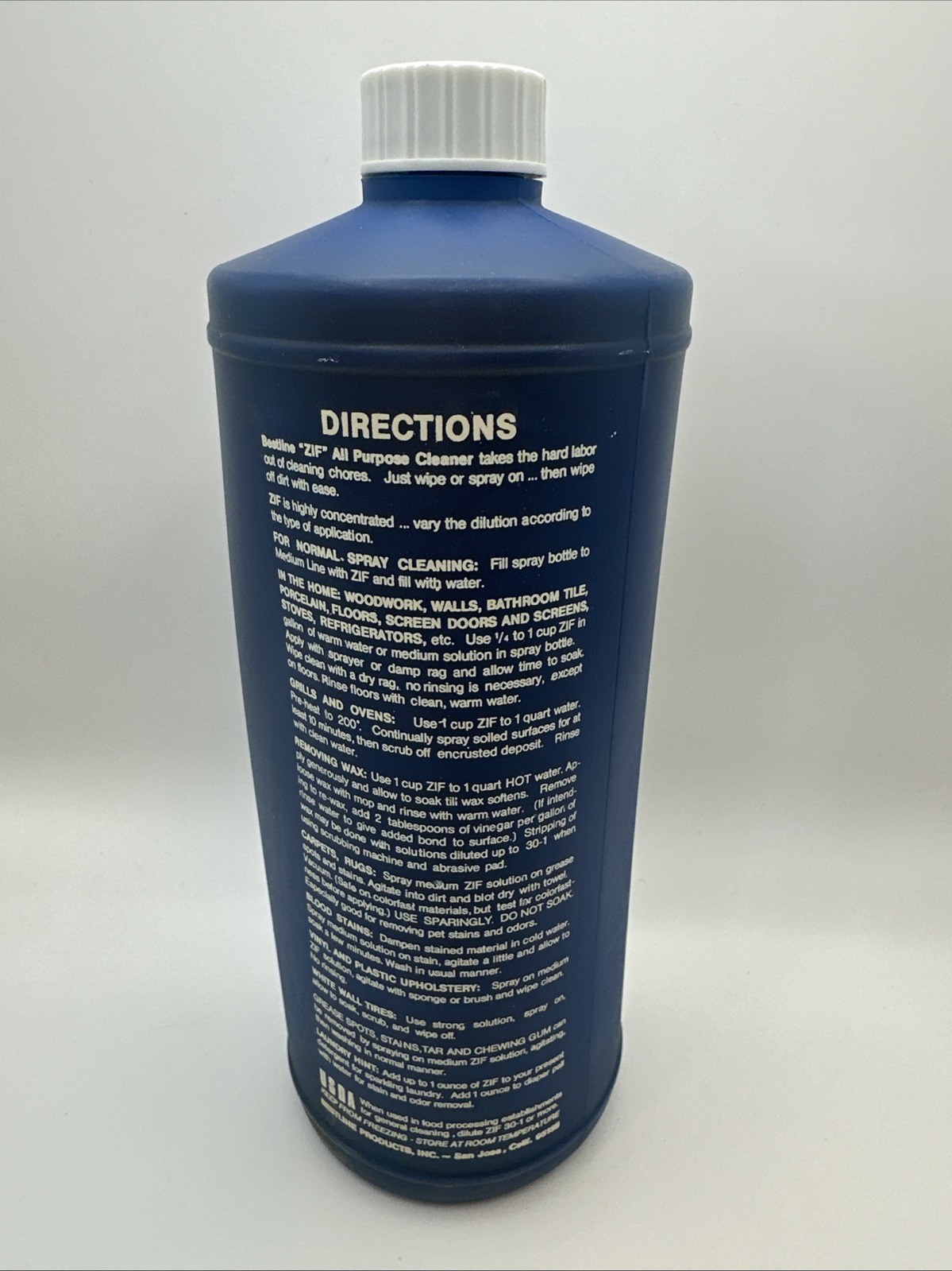 ZIF Bio-Degradable All Purpose Cleaner 32oz Concentrate BESTLINE Discontinued