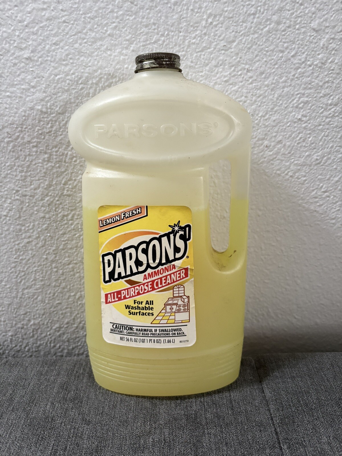 VINTAGE Parsons’ Lemon Fresh Ammonia All Purpose Cleaner, 60% Full 56oz
