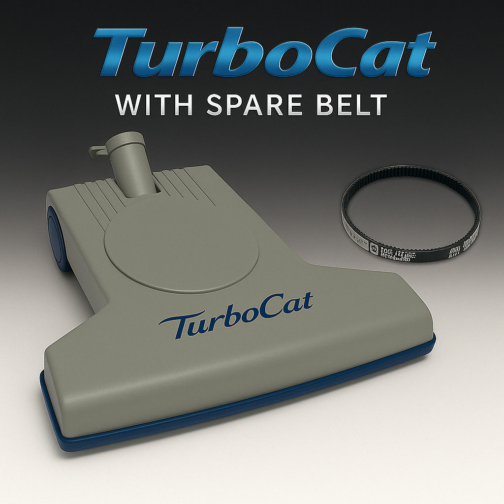TurboCat TP210 Air-Driven Power Head Vacuum Brush – Fits Central Vac Systems