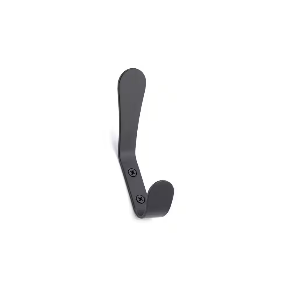 4-7/8 In. (123 Mm) Black Contemporary Wall Mount Hook