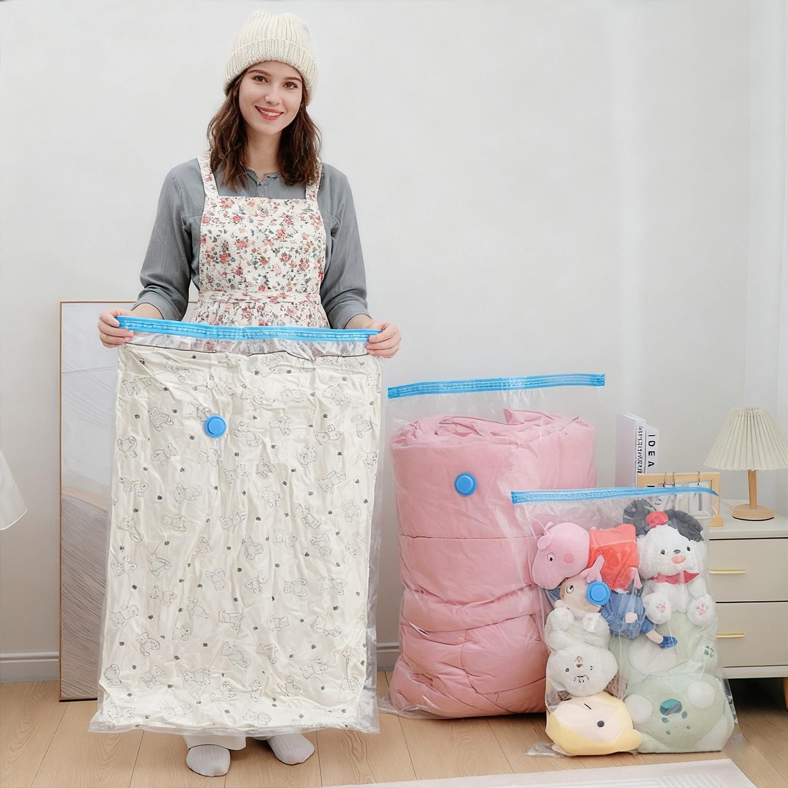 Vacuum Storage Bags Space Saver Bags With Electric Air Pump For Clothes Pillows