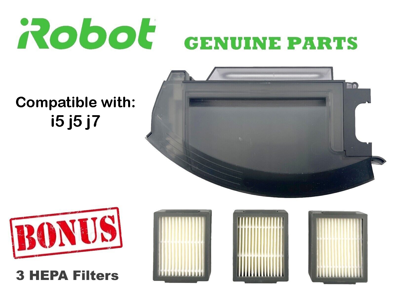 GENUINE iRobot Roomba Dust Bin Replacement for i5 j5 j6 j7 Robot Vacuum Cleaner