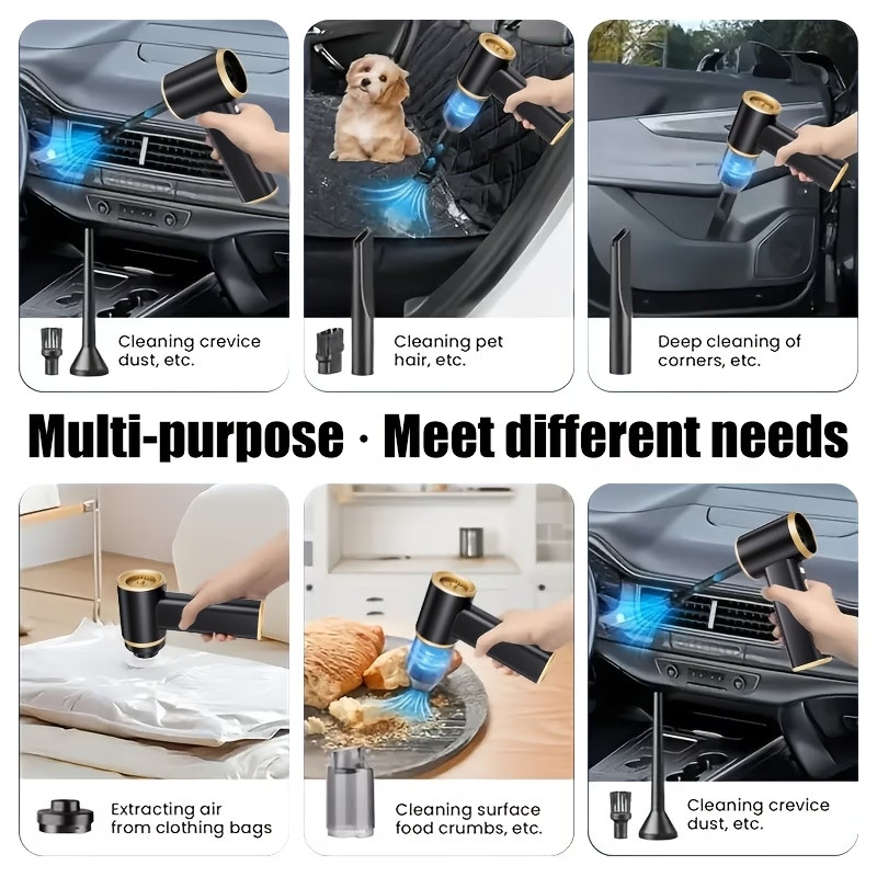 Portable Handheld Vacuum Cleaner Mini Car Vacuum Powerful USB Charging 5KPa