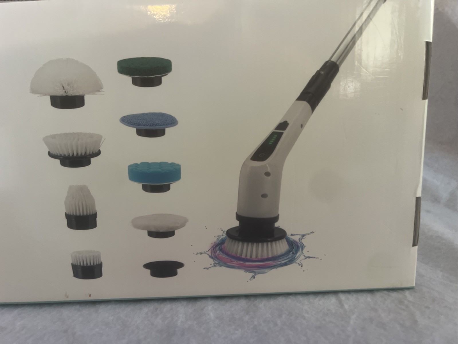 Eternal Living Dual Speed Cordless Cleaning Brush Spin Scrubber w/9 Attachments