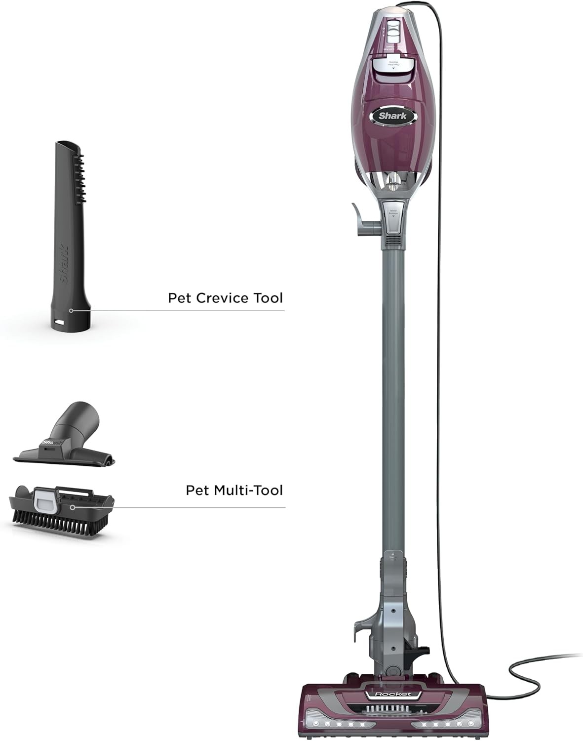 Corded Lightweight Stick Vacuum for Hard Floors & Carpets, Pet Hair Cleaner