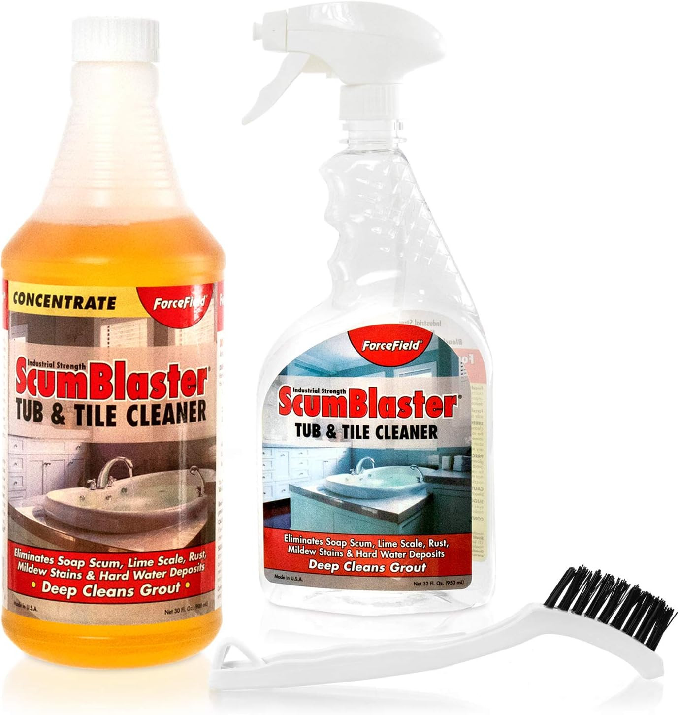 ForceField ScumBlaster: Soap Scum Remover, Tile and Grout Cleaner, Hard Water