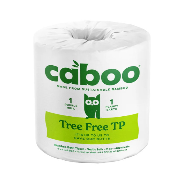 Caboo Bamboo Bath Tissue, 2-Ply, 400 Sheets, 24 Rolls