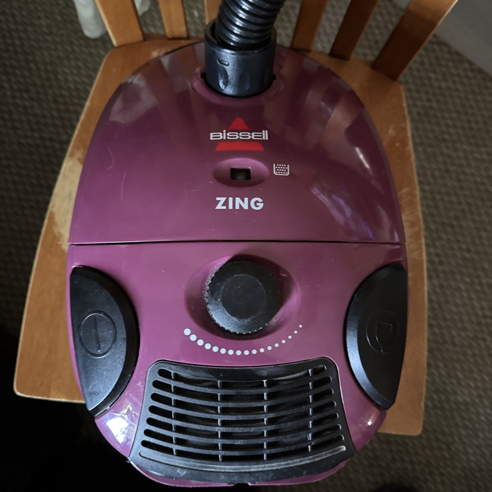 Bissell Zing Bagged Canister Vacuum Purple 2154A Lightweight Compact Cleaner