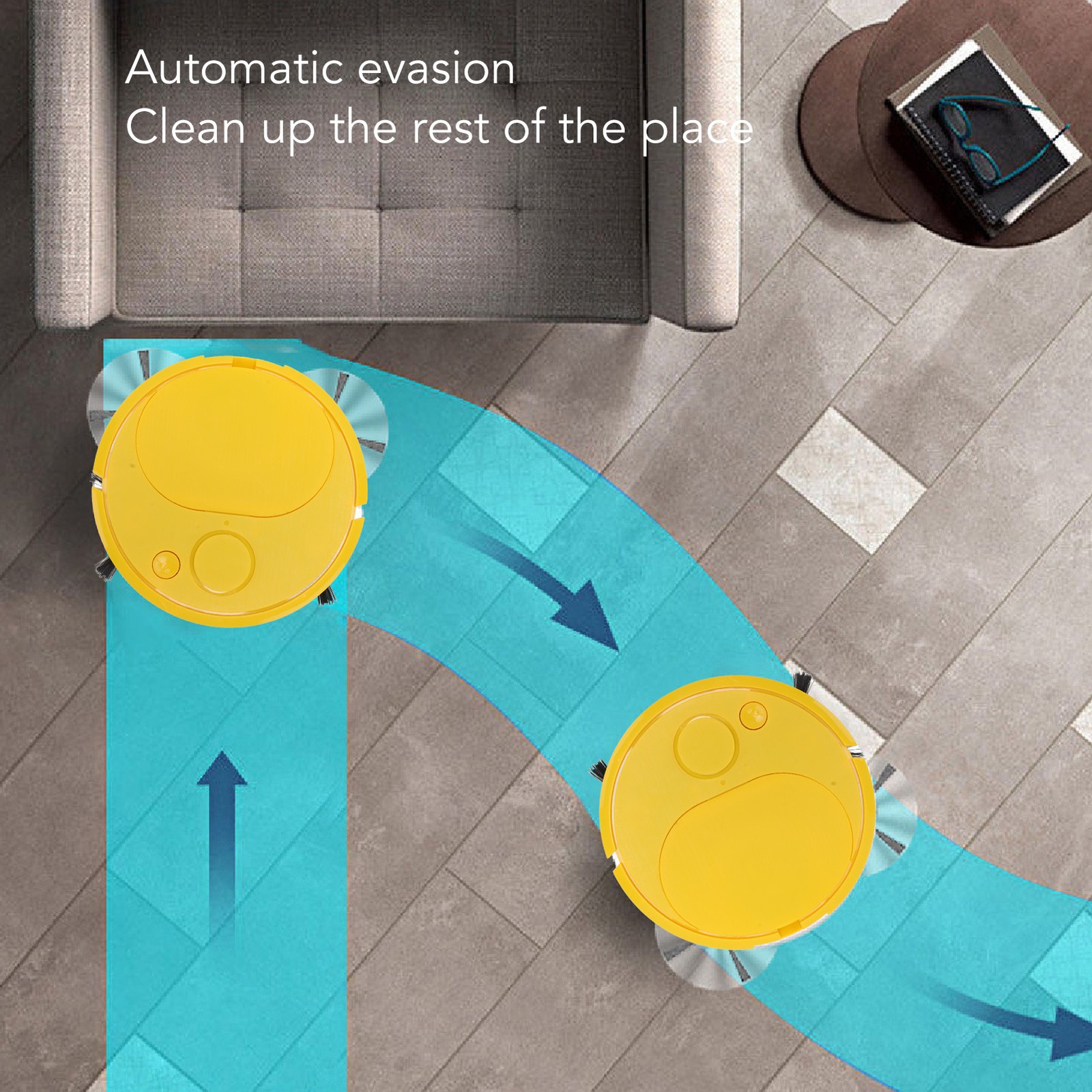 Smart Robot Vacuum Cleaner Multifunctional USB Charging Mini For Wooden Floor