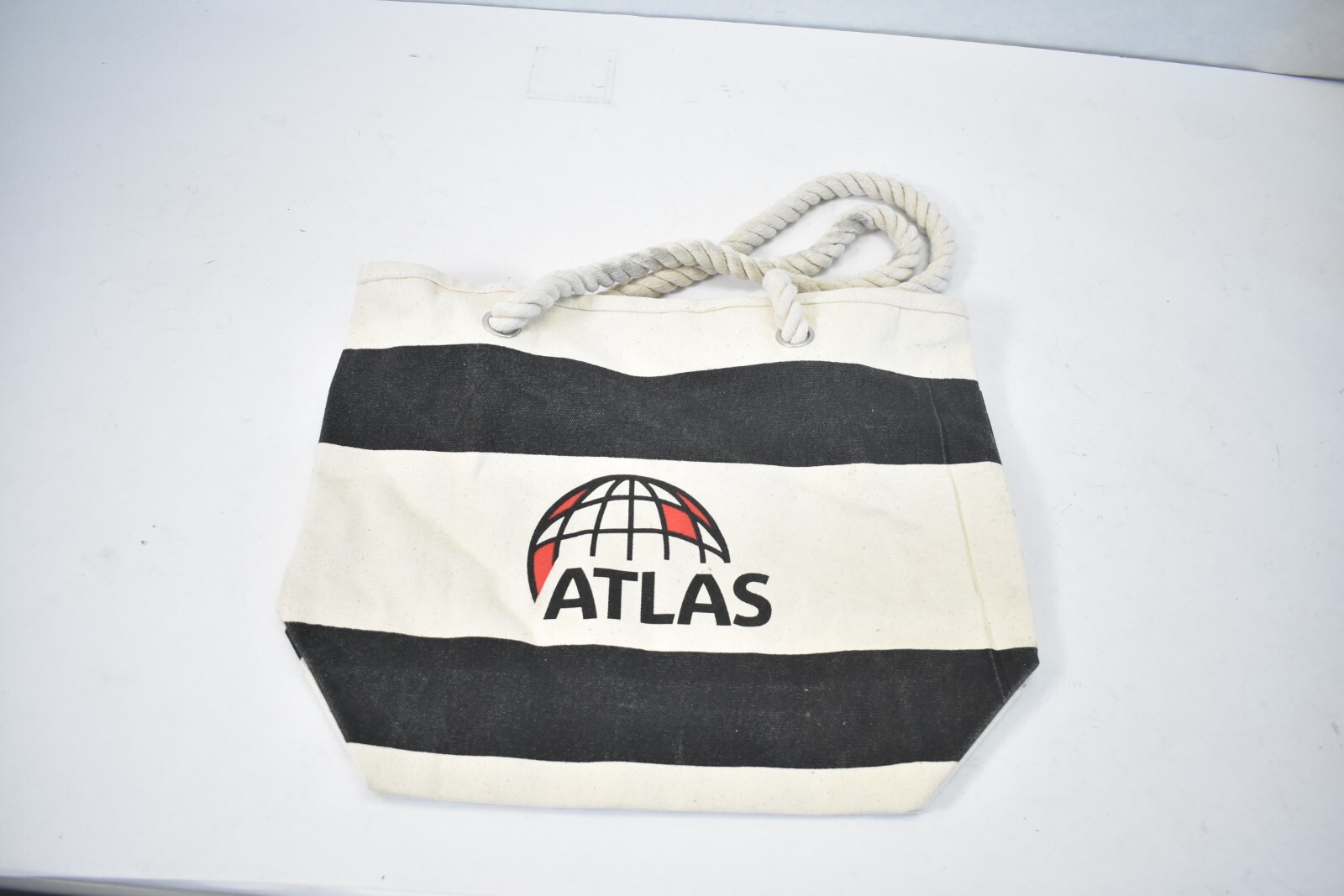 Evans Canvas Tote Bag Branded Grocery Shopping Carry Case Natural Color